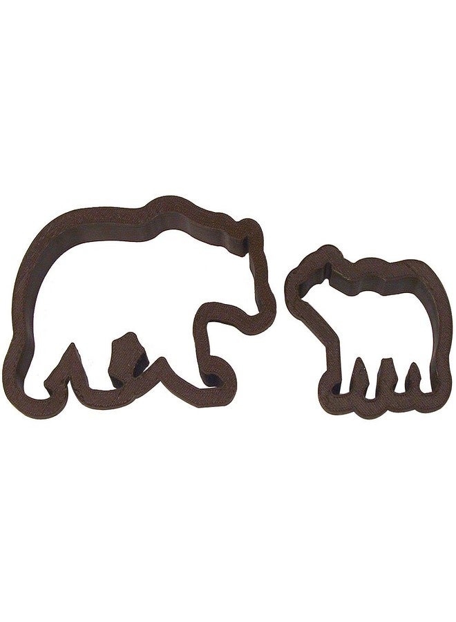 CookieCutter.com Mama Bear and Baby Bear Food Safe 3D Plastic 4.5 inch and 2.5 inch, Hand Made in the USA - Image 1